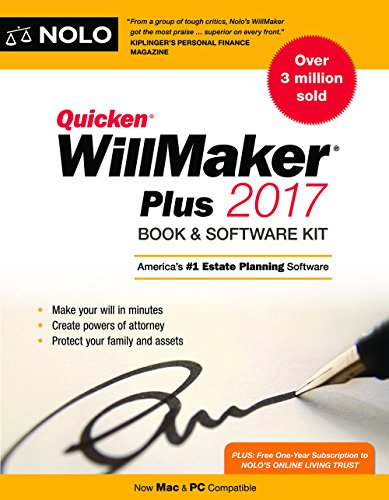 Stock image for Quicken Willmaker Plus 2017 Edition: Book & Software Kit for sale by BOOK'EM, LLC