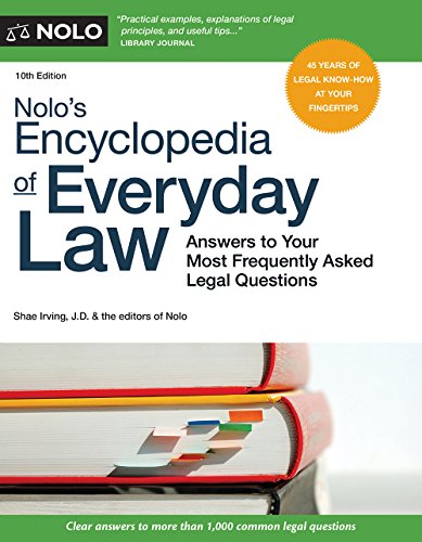 Stock image for Nolo's Encyclopedia of Everyday Law: Answers to Your Most Frequently Asked Legal Questions for sale by Orion Tech