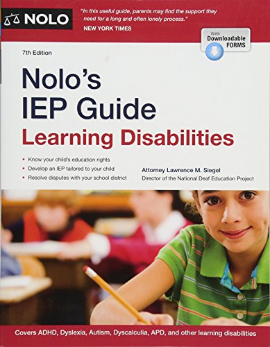 Beispielbild fr Nolo's IEP Guide : Learning Disabilities zum Verkauf von Better World Books