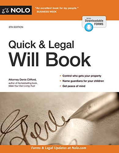 9781413324037: Quick & Legal Will Book