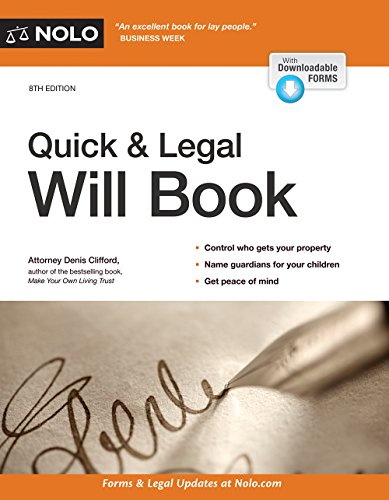 Stock image for Quick & Legal Will Book for sale by ZBK Books