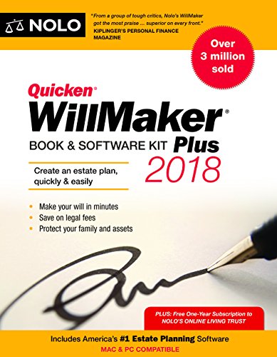 Imagen de archivo de Quicken Willmaker Plus 2018 Edition: Book & Software Kit a la venta por SecondSale