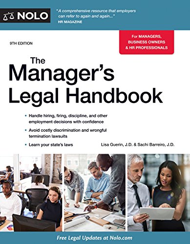 Imagen de archivo de Manager's Legal Handbook,The a la venta por SecondSale