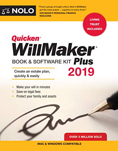 Imagen de archivo de Quicken Willmaker Plus 2019 Edition: Book & Software Kit a la venta por SecondSale