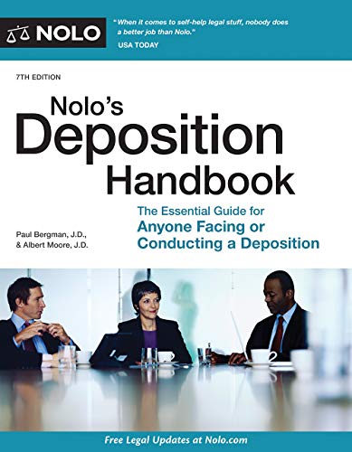 Beispielbild fr Nolo's Deposition Handbook: The Essential Guide for Anyone Facing or Conducting a Deposition zum Verkauf von Books Unplugged