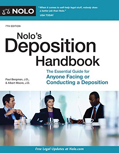 Imagen de archivo de Nolo's Deposition Handbook: The Essential Guide for Anyone Facing or Conducting a Deposition a la venta por ZBK Books