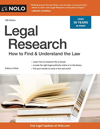 Imagen de archivo de Legal Research: How to Find & Understand the Law a la venta por ThriftBooks-Atlanta