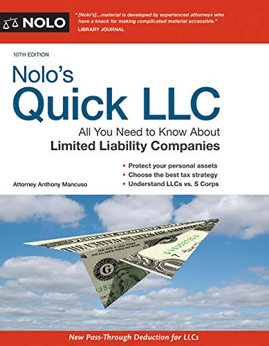 

Nolo's Quick LLC: All You Need to Know About Limited Liability Companies (Quick & Legal)