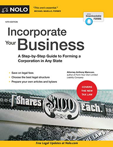Beispielbild fr Incorporate Your Business: A Step-by-Step Guide to Forming a Corporation in Any State zum Verkauf von SecondSale