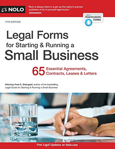 Stock image for Legal Forms for Starting & Running a Small Business: 65 Essential Agreements, Contracts, Leases & Letters for sale by SecondSale