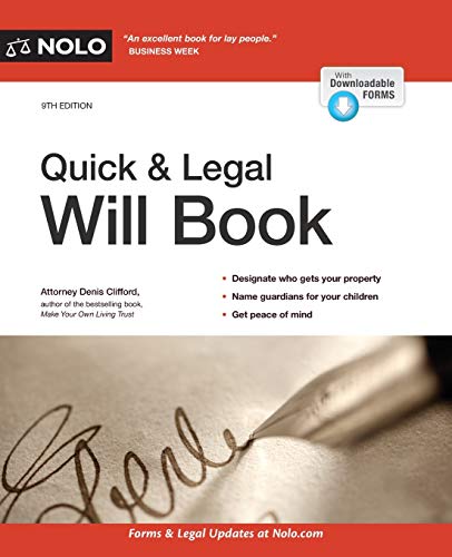 Stock image for Quick & Legal Will Book for sale by Your Online Bookstore