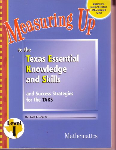 Stock image for Measuring Up Texas Mathematics, Level 1 (Level 1) for sale by HPB-Red