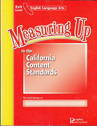 Stock image for Measuring Up to the California Content Standards: English Language Arts for sale by SecondSale