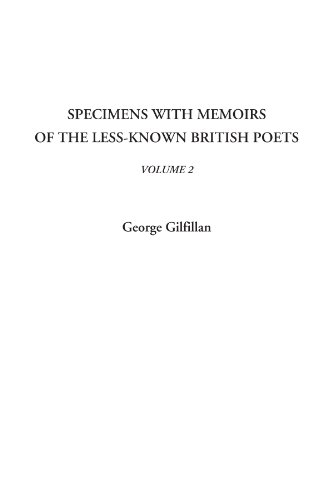 9781414280592: Specimens with Memoirs of the Less-known British Poets, Volume 2