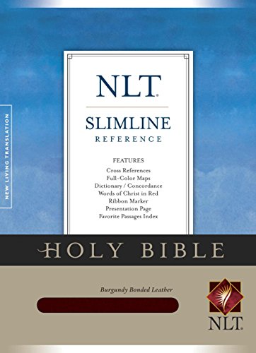 9781414302201: Slimline Reference Bible NLT (Red Letter, Bonded Leather, Burgundy/maroon)