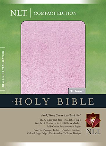 9781414307046: Holy Bible: New Living Translation, Tutone Pink/Grey Suede, Leatherlike, Compact