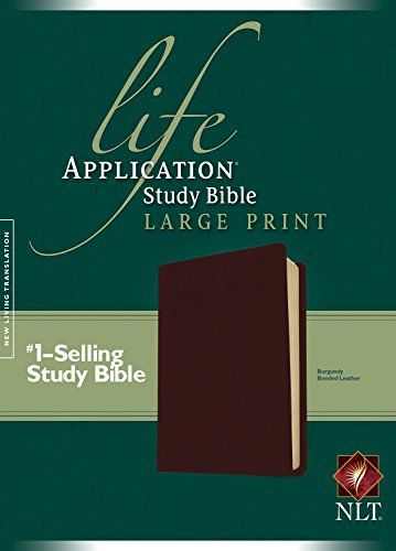 Imagen de archivo de NLT Life Application Study Bible, Second Edition, Large Print (Red Letter, Bonded Leather, Burgundy/maroon) a la venta por Byrd Books