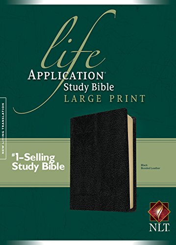 9781414307220: NLT Life Application Study Bible Large Print Bonded Leather Black