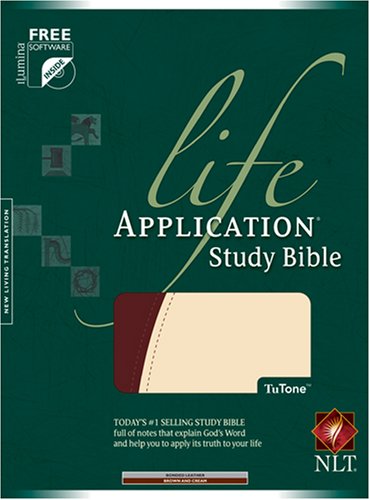 9781414309736: Holy Bible: New Living Translation, Tutone Burgundy-cream, Bonded Leather
