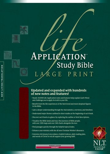 9781414313214: NLT Life Application Study Bible Large Print Burgundy Indexed