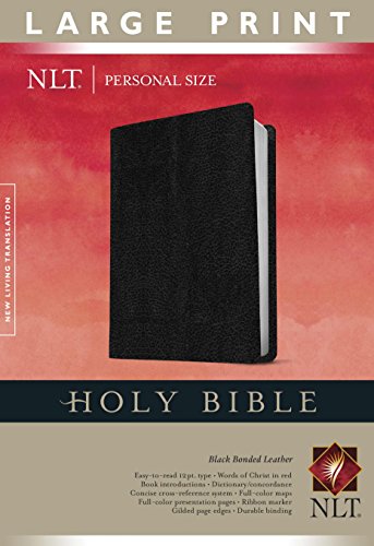 Stock image for Holy Bible NLT, Personal Size Large Print edition (Red Letter, Bonded Leather, Black) for sale by ThriftBooks-Atlanta