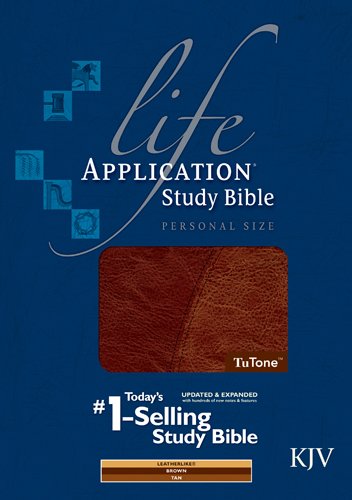 9781414314204: Life Application Study Bible: King James Version, Brown/Tan, TuTone, Personal Size, Leatherlike