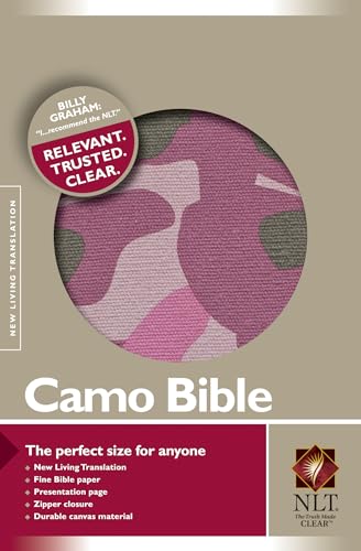 9781414322025: Holy Bible: New Living Translation, Pink Camo Canvas, Zipper Closure