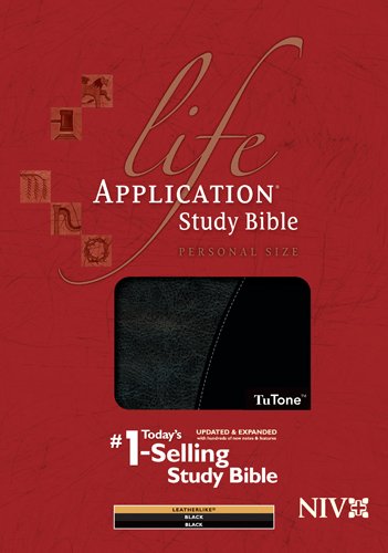 9781414324593: Life Application Study Bible: New International Version, Black/black, Tutone, Personal Size
