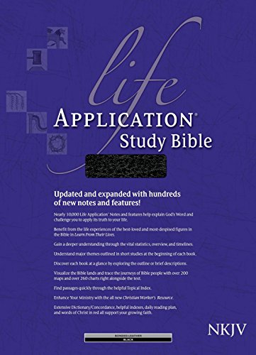 9781414332048: NKJV Life Application Study Bible, Black, Indexed: New King James Version, Black, Bonded Leather, Life Application Study Bible