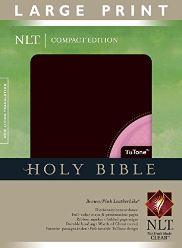 9781414337562: NLT Large Print Compact Ed TuTone Brown/Pink Leatherlike (Bible Nlt)