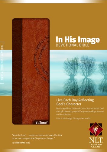 9781414337623: In His Image Devotional Bible: New Living Translation Brown / Tan TuTone LeatherLike