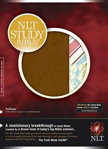 9781414337708: NLT Study Bible, Quilt TuTone (LeatherLike, Cinnamon/Quilt, Red Letter)