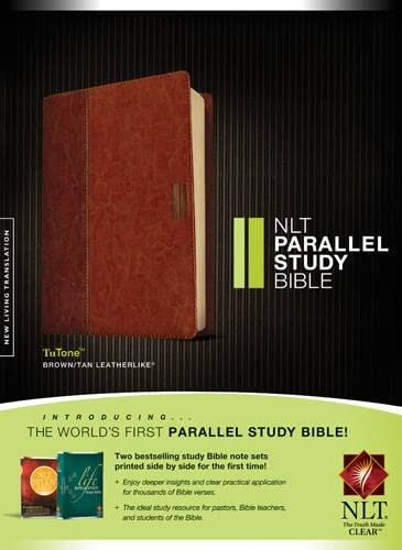 Imagen de archivo de NLT Parallel Study Bible, TuTone (LeatherLike, Brown/Tan) a la venta por Lakeside Books