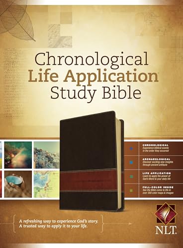 Imagen de archivo de NLT Chronological Life Application Study Bible, TuTone (LeatherLike, Brown/Tan) a la venta por Jadewalky Book Company