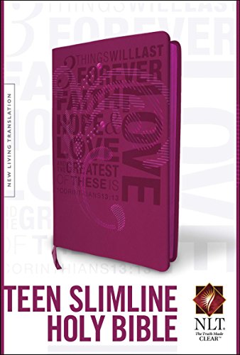9781414363288: Holy Bible: New Living Translation, 1 Corinthians 13, Hot Pink, LeatherLike Teen Slimline