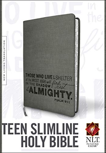 Beispielbild fr Teen Slimline Bible NLT (Red Letter, LeatherLike, Charcoal) zum Verkauf von Byrd Books