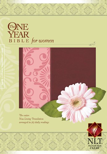 9781414363301: The One Year Bible for Women: The New Living Translation Mocha / Coral Tutone Leatherlike
