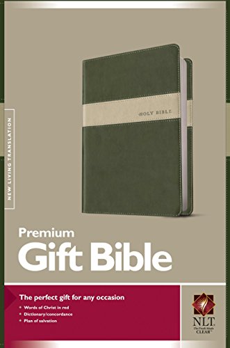 9781414363400: NLT Premium Gift Bible, Evergreen/Stone: New Living Translation, Evergreen / Stone, Tutone Leatherlike Premium Award Edition