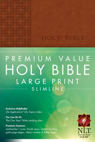9781414364650: Large Print Slimline Bible-NLT