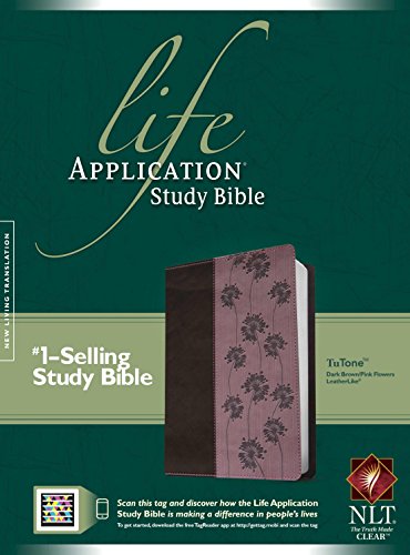 9781414365015: NLT Life Application Study Bible Dark Brown/Pink Flowers