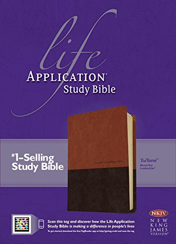 Stock image for NKJV Life Application Study Bible, Second Edition, TuTone (Red Letter, LeatherLike, Brown/Tan, Indexed) for sale by Books of the Smoky Mountains