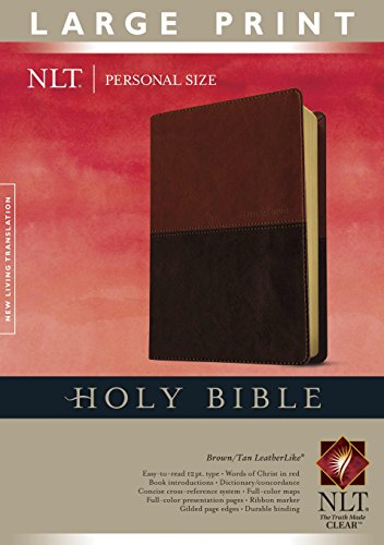 Stock image for Holy Bible NLT, Personal Size Large Print edition, TuTone (Red Le for sale by Hawking Books