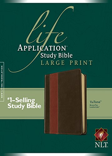 Imagen de archivo de NLT Life Application Study Bible, Second Edition, Large Print, TuTone (Red Letter, LeatherLike, Brown/Tan) a la venta por BooksRun