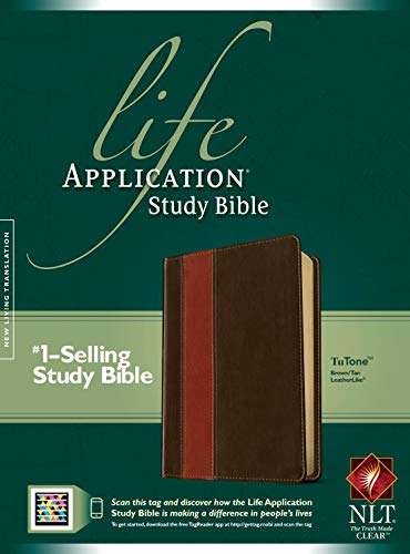 9781414378640: Life Application Study Bible: New Living Translation Brown / Tan TuTone LeatherLike