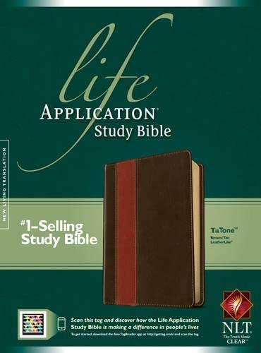 Imagen de archivo de NLT Life Application Study Bible, Second Edition, TuTone (LeatherLike, Brown/Tan, Indexed, Red Letter) a la venta por GoldBooks
