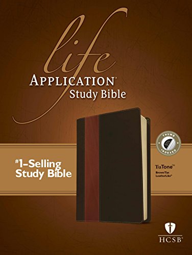 9781414383408: Life Application Study Bible: Holman Christian Standard Bible, Brown Tan, Tutone Leatherlike