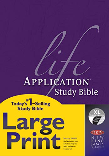 Stock image for NKJV Life Application Study Bible, Second Edition, Large Print (Red Letter, Hardcover, Indexed) for sale by dsmbooks