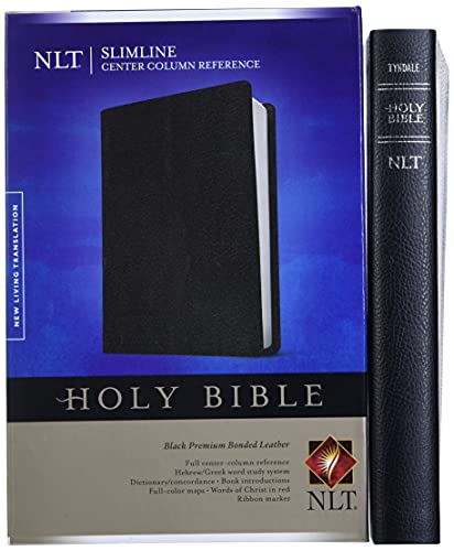 9781414391083: NLT Slimline Center Column Reference Bible, Black