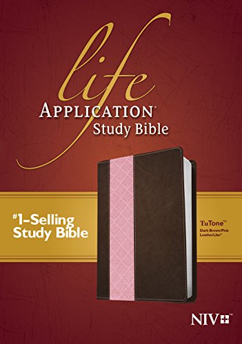 Stock image for NIV Life Application Study Bible, Second Edition, TuTone (Red Letter, LeatherLike, Dark Brown/Pink) for sale by Byrd Books