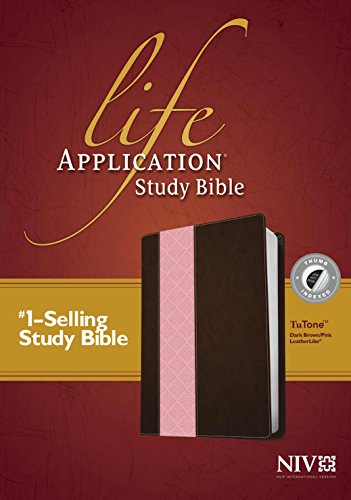 9781414391939: Life Application Study Bible: New International Version, Dark Brown Pink, Tutone Leatherlike